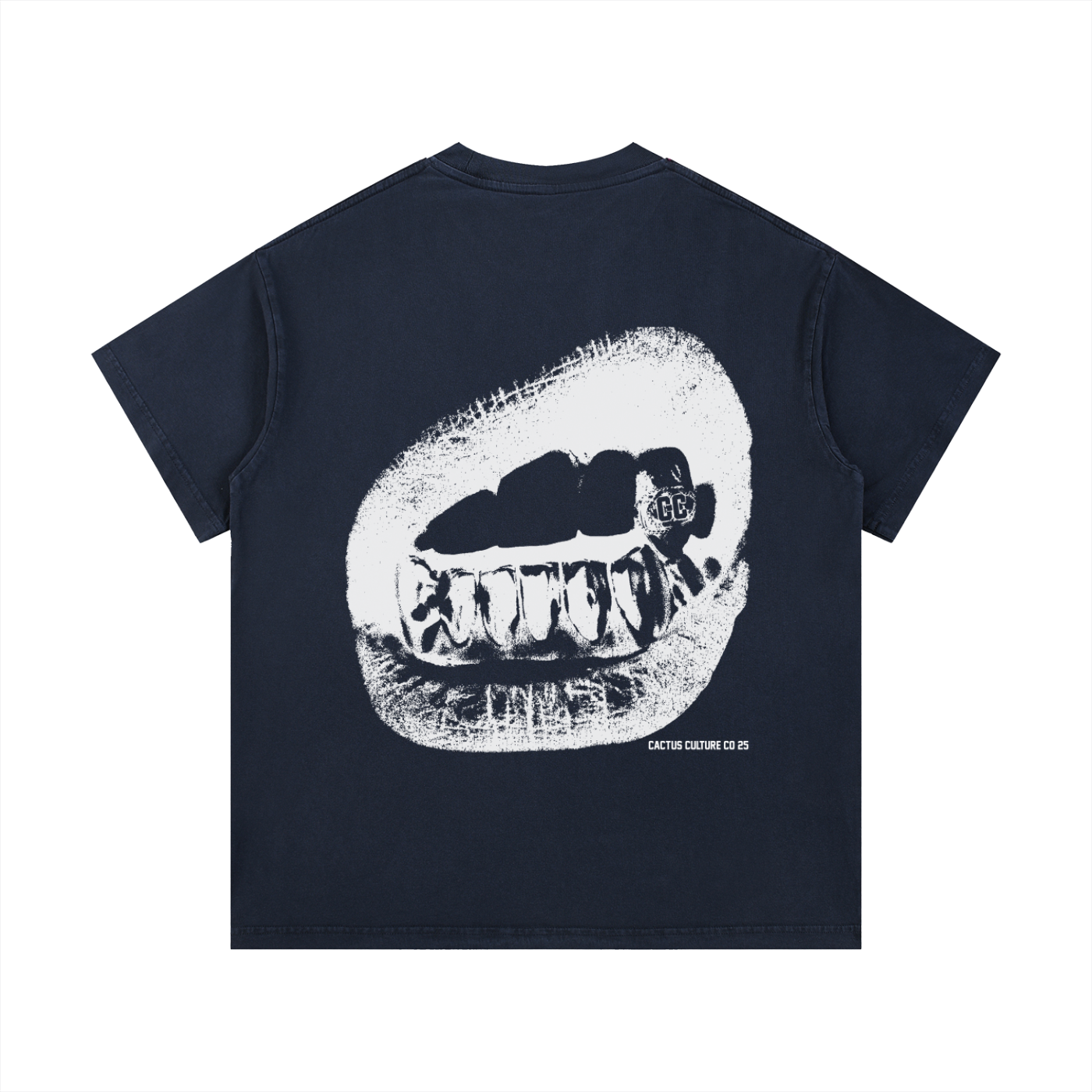 Oversized Cactus Culture Navy "Grillz" Tee