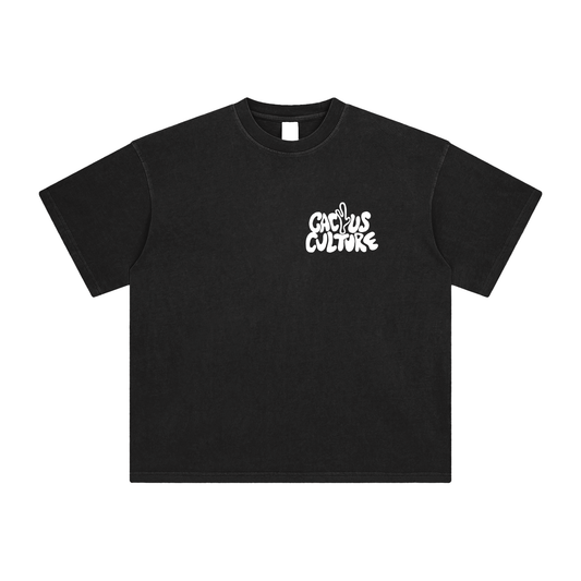 Oversized Cactus Culture Vintage Tee Black