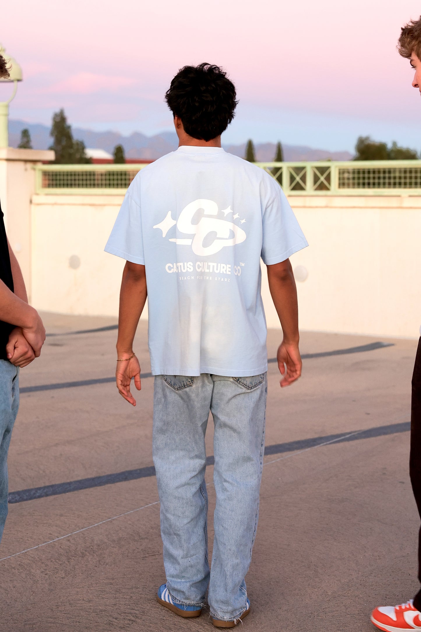 Oversized Blue Reach For The Starz Tee